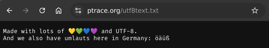 Image of properly displayed unicode characteres